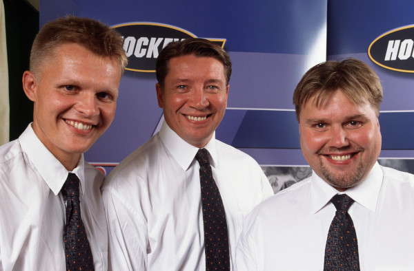 Mika Saukkonen, Jari Kurri and Timo Jutila